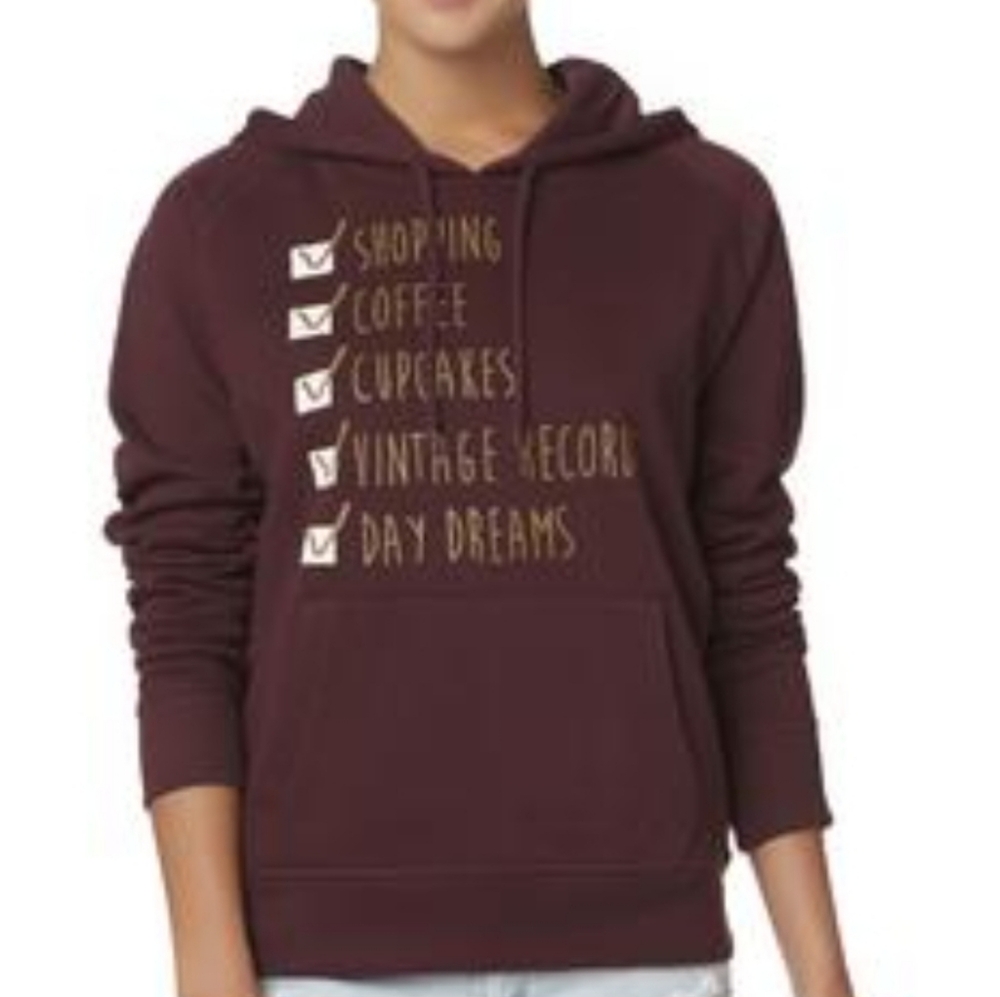 BONGO Purple Graphic Hoodie Youths Size Small‎ Fall Color Casual Cozy Home